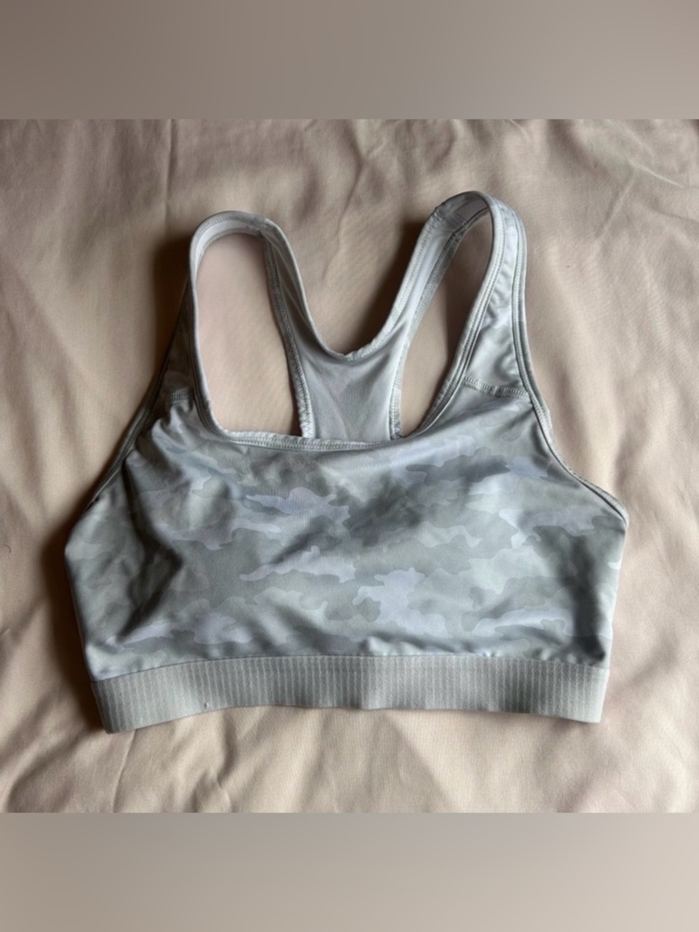 White Camo Sports Bra – Size Small